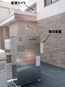 2021年11月　札幌市東区　Sマンション(新築)　遠隔監視システム工事-監視カメラと端末装置