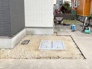 2021年7月　札幌市豊平区　H様邸　埋設型融雪槽　快冬くんⅡ(都市ガス式）設置工事-施工中4