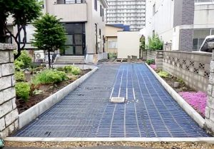2022年6月施工　札幌市西区J様邸　電気式ロードヒーティング工事-施工中2