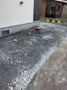 2024年8月施工　札幌市白石区O様邸　埋設型融雪機　融雪王HS-2200設置工事-施工前